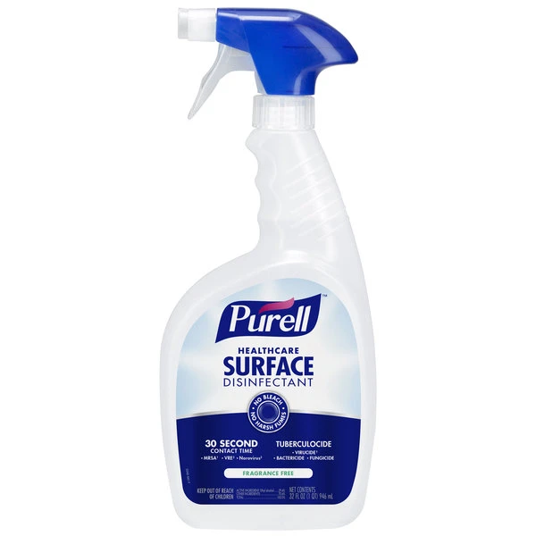 PURELL® Purell 3340-03 1 Qt. / 32 Oz. Fragrance Free Healthcare Surface Disinfectant - 3/Case 4 PURELL® Purell 3340-03 1 Qt. / 32 Oz. Fragrance Free Healthcare Surface Disinfectant - 3/Case - Image 2