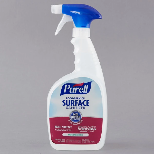 PURELL® Purell 3341-03 1 Qt. / 32 Oz. Fragrance Free Foodservice Surface Sanitizer - 3/Case 4 PURELL® Purell 3341-03 1 Qt. / 32 Oz. Fragrance Free Foodservice Surface Sanitizer - 3/Case - Image 2