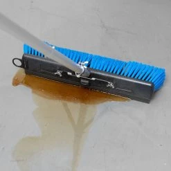 Carlisle 3621961814 Sweep Complete 18" Push Broom With Blue Unflagged Bristles And 60" Handle With Squeegee -Rubbermaid shop 1122683