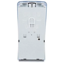 San Jamar SH900TBL Rely Arctic Blue Hybrid Touchless Soap, Sanitizer, And Lotion Dispenser - 5 1/2" X 4" X 12" -Rubbermaid shop 1394967