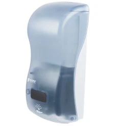 San Jamar SH900TBL Rely Arctic Blue Hybrid Touchless Soap, Sanitizer, And Lotion Dispenser - 5 1/2" X 4" X 12" -Rubbermaid shop 1394976