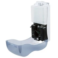 San Jamar SH900TBL Rely Arctic Blue Hybrid Touchless Soap, Sanitizer, And Lotion Dispenser - 5 1/2" X 4" X 12" -Rubbermaid shop 1394995
