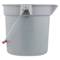 Rubbermaid FG296300GRAY BRUTE 10 Qt. Gray Round Bucket -Rubbermaid shop 1684299
