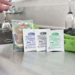 Noble Chemical 0.5 Oz. Last Call Mineral Solvent Powdered Bar Glass Cleaner Packet - 100/Case -Rubbermaid shop 1826532