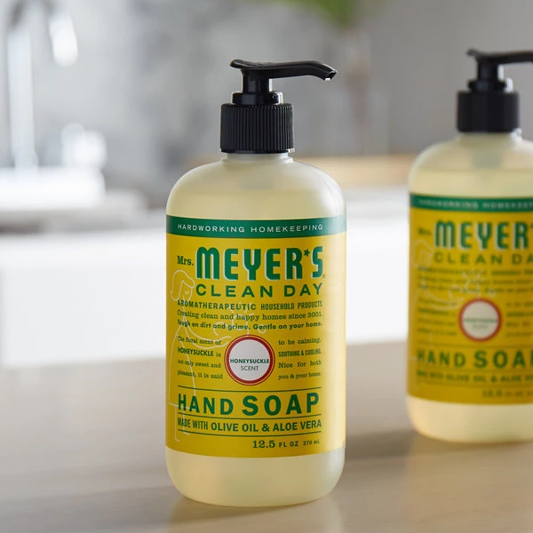 Mrs. Meyer's® Mrs. Meyer's Clean Day 651378 12.5 Oz. Honeysuckle Scented Hand Soap With Pump - 6/Case 3 Mrs. Meyer's® Mrs. Meyer's Clean Day 651378 12.5 Oz. Honeysuckle Scented Hand Soap With Pump - 6/Case