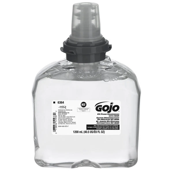 GOJO® 6364-02 TFX 1200 ML E2 Sanitizing Foam Hand Soap - 2/Case 3 GOJO® 6364-02 TFX 1200 ML E2 Sanitizing Foam Hand Soap - 2/Case