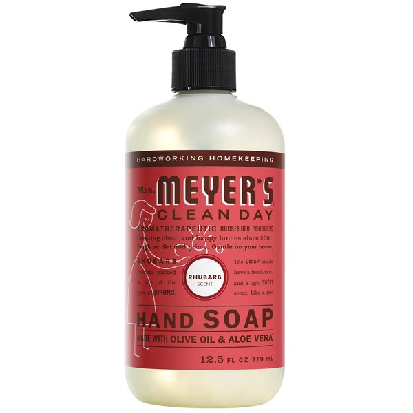 Mrs. Meyer's® Mrs. Meyer's Clean Day 652199 12.5 Oz. Rhubarb Scented Hand Soap With Pump - 6/Case 3 Mrs. Meyer's® Mrs. Meyer's Clean Day 652199 12.5 Oz. Rhubarb Scented Hand Soap With Pump - 6/Case