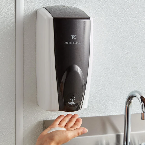Rubbermaid FG750138 Autofoam 1100 ML White / Black Pearl Automatic Hands-Free Soap Dispenser 3 Rubbermaid FG750138 Autofoam 1100 ML White / Black Pearl Automatic Hands-Free Soap Dispenser