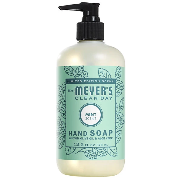 Mrs. Meyer's® Mrs. Meyer's Clean Day 694976 12.5 Oz. Mint Scented Hand Soap With Pump - 6/Case 3 Mrs. Meyer's® Mrs. Meyer's Clean Day 694976 12.5 Oz. Mint Scented Hand Soap With Pump - 6/Case