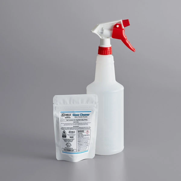 Noble Chemical QuikPacks 1 Qt. Glass / Window Cleaner Packet Kit 4 Noble Chemical QuikPacks 1 Qt. Glass / Window Cleaner Packet Kit - Image 2