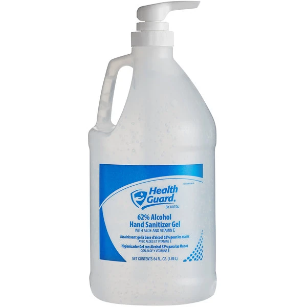 Kutol 5679 Health Guard 64 Oz. / 1.89 Liter / 1/2 Gallon Dye And Fragrance Free 62% Alcohol Instant Hand Sanitizer Gel With Pump - 4/Case 4 Kutol 5679 Health Guard 64 Oz. / 1.89 Liter / 1/2 Gallon Dye And Fragrance Free 62% Alcohol Instant Hand Sanitizer Gel With Pump - 4/Case - Image 2