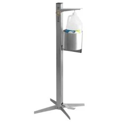 Controltek USA Controltek 565189 Shield 40 1/2" Pedal Activated Industrial Stainless Steel Hand Sanitizer Dispenser
