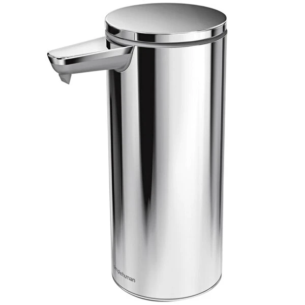 Simplehuman ST1044 9 Oz. Polished Stainless Steel Soap / Sanitizer Dispenser With Touchless Sensor Pump 3 Simplehuman ST1044 9 Oz. Polished Stainless Steel Soap / Sanitizer Dispenser With Touchless Sensor Pump