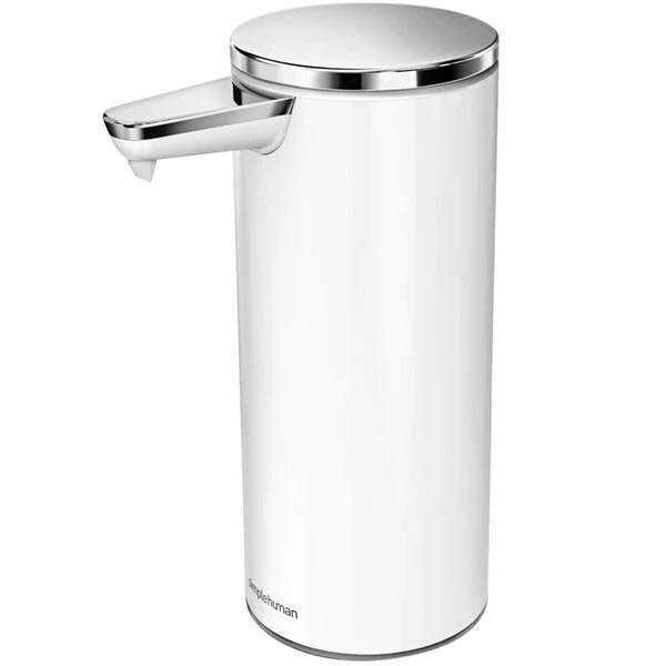 Simplehuman ST1045 9 Oz. White Stainless Steel Soap / Sanitizer Dispenser With Touchless Sensor Pump 3 Simplehuman ST1045 9 Oz. White Stainless Steel Soap / Sanitizer Dispenser With Touchless Sensor Pump