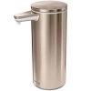 Simplehuman ST1046 9 Oz. Rose Gold Stainless Steel Soap / Sanitizer Dispenser With Touchless Sensor Pump