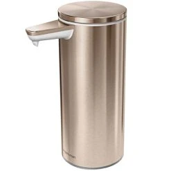 Simplehuman ST1046 9 Oz. Rose Gold Stainless Steel Soap / Sanitizer Dispenser With Touchless Sensor Pump