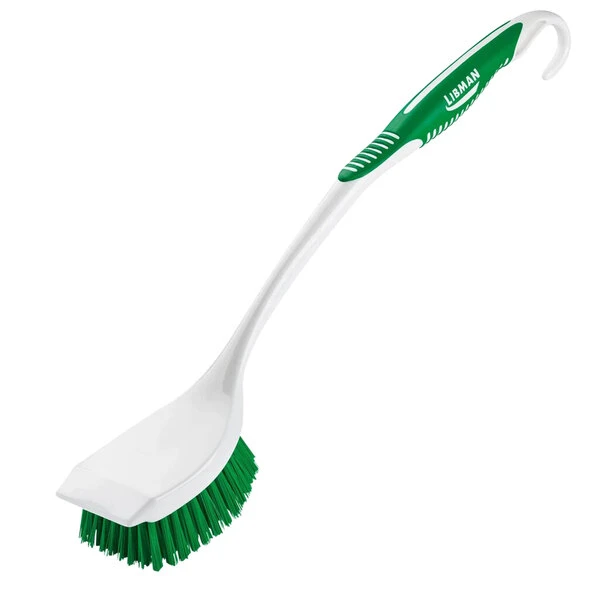The Libman Company Libman 10 White Long Handle Scrub / Utility Brush With Scraper Edge - 6/Pack 3 The Libman Company Libman 10 White Long Handle Scrub / Utility Brush With Scraper Edge - 6/Pack