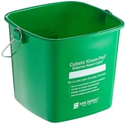 San Jamar KP196KCGN 6 Qt. Green Cleaning Kleen-Color Pail -Rubbermaid shop 2114788