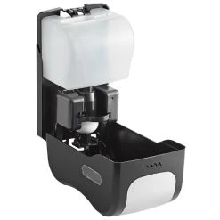 San Jamar SF970BKSS Summit Rely Black Manual Foam Hand Soap And Sanitizer Dispenser - 5 3/16" X 4" X 8 7/8" -Rubbermaid shop 2123231