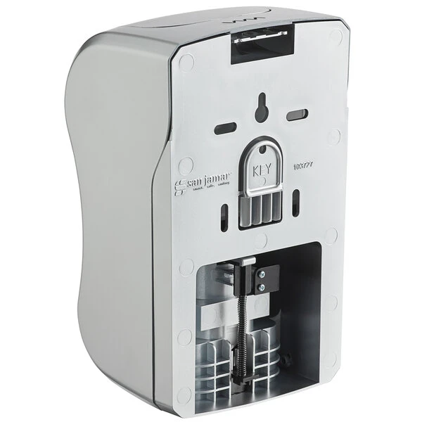San Jamar SF970SS Summit Rely Silver Manual Foam Hand Soap And Sanitizer Dispenser - 5 3/16" X 4" X 8 7/8" 5 San Jamar SF970SS Summit Rely Silver Manual Foam Hand Soap And Sanitizer Dispenser - 5 3/16" X 4" X 8 7/8" - Image 3