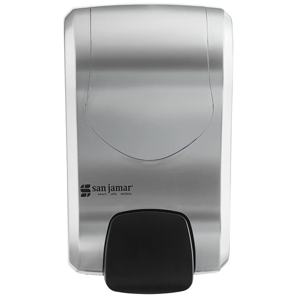 San Jamar SF970SS Summit Rely Silver Manual Foam Hand Soap And Sanitizer Dispenser - 5 3/16" X 4" X 8 7/8" 6 San Jamar SF970SS Summit Rely Silver Manual Foam Hand Soap And Sanitizer Dispenser - 5 3/16" X 4" X 8 7/8" - Image 4