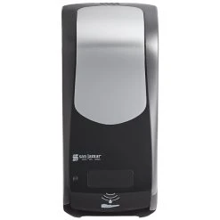 San Jamar SH970BKSS Summit Rely Black Hybrid Automatic Hand Soap, Sanitizer, And Lotion Dispenser - 5 1/2" X 4" X 12" -Rubbermaid shop 2123495