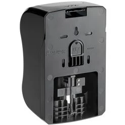 San Jamar S970BKSS Summit Rely Black Manual Hand Soap, Sanitizer, And Lotion Dispenser - 5 3/16" X 4" X 8 7/8" -Rubbermaid shop 2124483