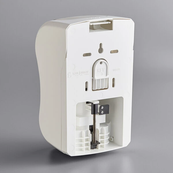 San Jamar SF970WHCL Summit Rely White Manual Foam Hand Soap And Sanitizer Dispenser - 5 3/16" X 4" X 8 7/8" 4 San Jamar SF970WHCL Summit Rely White Manual Foam Hand Soap And Sanitizer Dispenser - 5 3/16" X 4" X 8 7/8" - Image 2