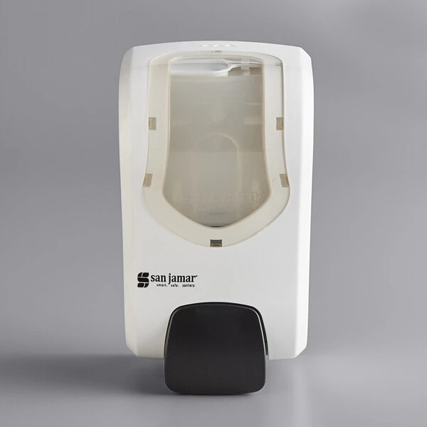San Jamar SF970WHCL Summit Rely White Manual Foam Hand Soap And Sanitizer Dispenser - 5 3/16" X 4" X 8 7/8" 5 San Jamar SF970WHCL Summit Rely White Manual Foam Hand Soap And Sanitizer Dispenser - 5 3/16" X 4" X 8 7/8" - Image 3