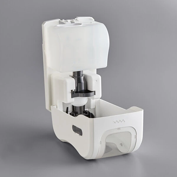 San Jamar SF970WHCL Summit Rely White Manual Foam Hand Soap And Sanitizer Dispenser - 5 3/16" X 4" X 8 7/8" 6 San Jamar SF970WHCL Summit Rely White Manual Foam Hand Soap And Sanitizer Dispenser - 5 3/16" X 4" X 8 7/8" - Image 4