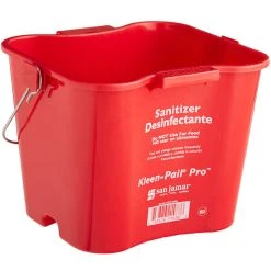 San Jamar KPP196RD 6 Qt. Red Sanitizing Kleen-Pail Pro Bucket 7 San Jamar KPP196RD 6 Qt. Red Sanitizing Kleen-Pail Pro Bucket -Rubbermaid shop 2129261