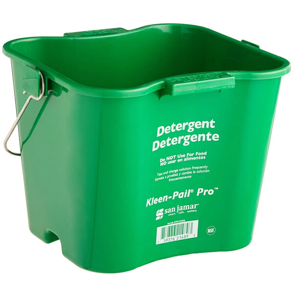 San Jamar KPP196GN 6 Qt. Green Cleaning Kleen-Pail Pro Bucket 5 San Jamar KPP196GN 6 Qt. Green Cleaning Kleen-Pail Pro Bucket - Image 3