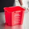 San Jamar KPP196RD 6 Qt. Red Sanitizing Kleen-Pail Pro Bucket