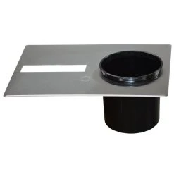 Steril-Sil SAN-141 2.7 Qt. Black Plastic Trash Can For SAN-132