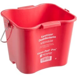 San Jamar KPP256RD 8 Qt. Red Sanitizing Kleen-Pail Pro Bucket -Rubbermaid shop 2136028