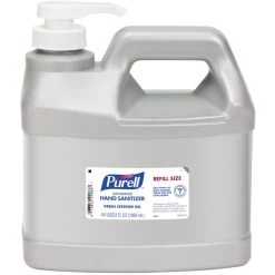 Purell® 9684-04 Advanced Green Certified 64 Oz. / 1/2 Gallon Gel Hand Sanitizer Refill Bottle With Pump - 4/Case