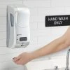 San Jamar SHF970SS Summit Rely Silver Hybrid Automatic Foam Hand Soap And Sanitizer Dispenser - 5 1/2" X 4" X 12" -Rubbermaid shop 2140359