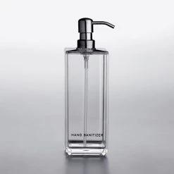 American Metalcraft DPPS24 24 Oz. Clear Plastic Square Refillable Hand Sanitizer Dispenser With Silkscreen And Stainless Steel Pump 7 American Metalcraft DPPS24 24 Oz. Clear Plastic Square Refillable Hand Sanitizer Dispenser With Silkscreen And Stainless Steel Pump -Rubbermaid shop 2160652
