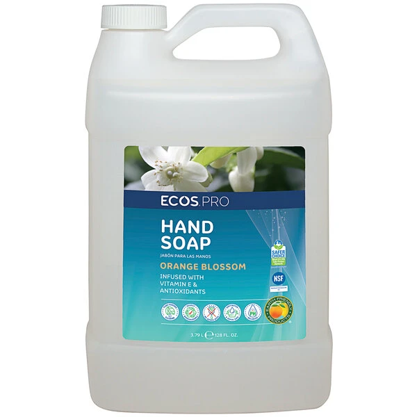 ECOS PL9484/04 Pro 1 Gallon Orange Blossom Scented Hand Soap - 4/Case 3 ECOS PL9484/04 Pro 1 Gallon Orange Blossom Scented Hand Soap - 4/Case