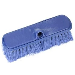 Carlisle 40050EC14 Sparta Flo Thru 9 1/2" Blue Flagged Vehicle And Wall Cleaning Brush