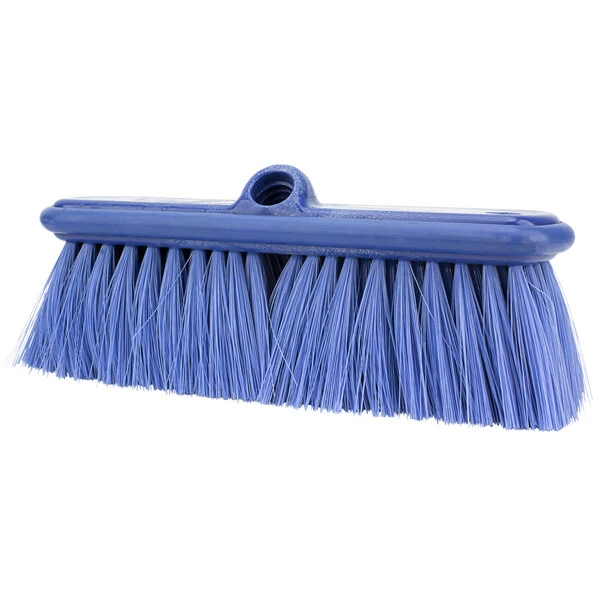 Carlisle 40050EC14 Sparta Flo Thru 9 1/2" Blue Flagged Vehicle And Wall Cleaning Brush 4 Carlisle 40050EC14 Sparta Flo Thru 9 1/2" Blue Flagged Vehicle And Wall Cleaning Brush - Image 2