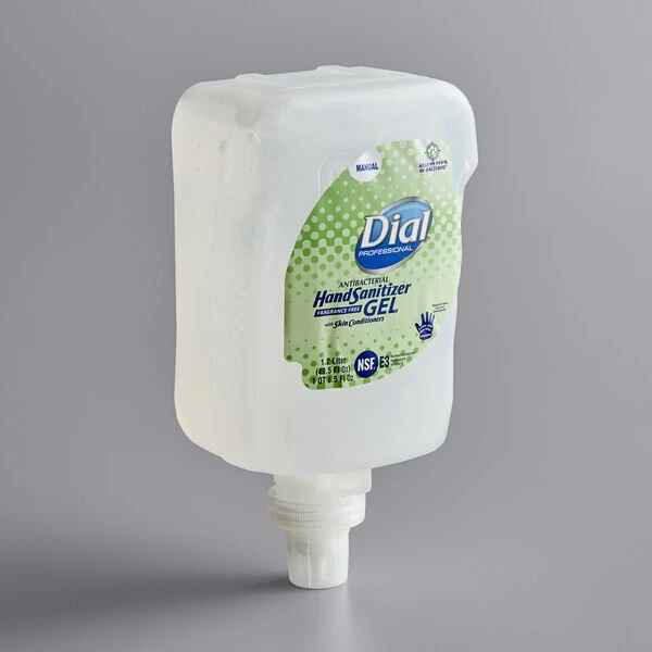 Dial® Dial DIA16706 FIT Universal Manual 1.2 Liter Antibacterial Gel Hand Sanitizer Refill 4 Dial® Dial DIA16706 FIT Universal Manual 1.2 Liter Antibacterial Gel Hand Sanitizer Refill - Image 2