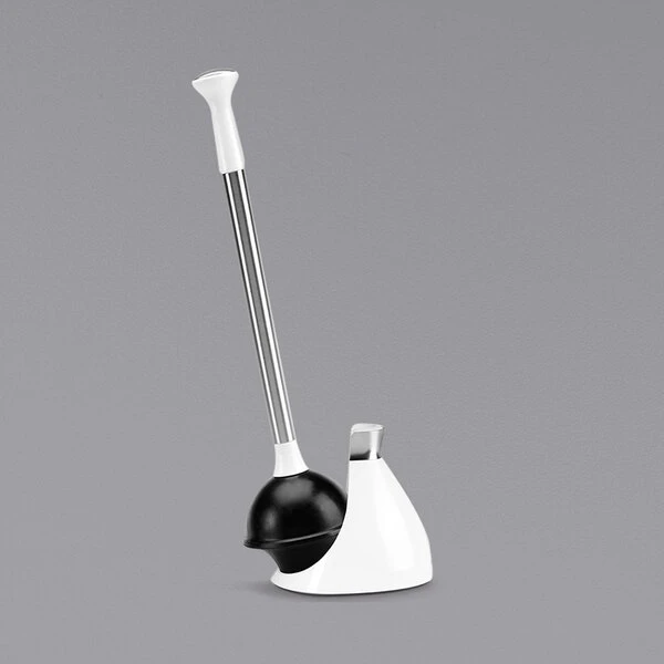 Simplehuman BT1085 White Toilet Plunger With Dome Shaped Cover 4 Simplehuman BT1085 White Toilet Plunger With Dome Shaped Cover - Image 2