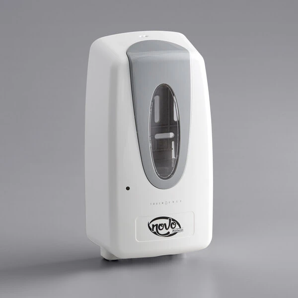 Noble Chemical Novo Pro Series White Touch-Free Automatic Foam Hand Soap / Sanitizer Dispenser 1,000 ML 4 Noble Chemical Novo Pro Series White Touch-Free Automatic Foam Hand Soap / Sanitizer Dispenser 1,000 ML - Image 2