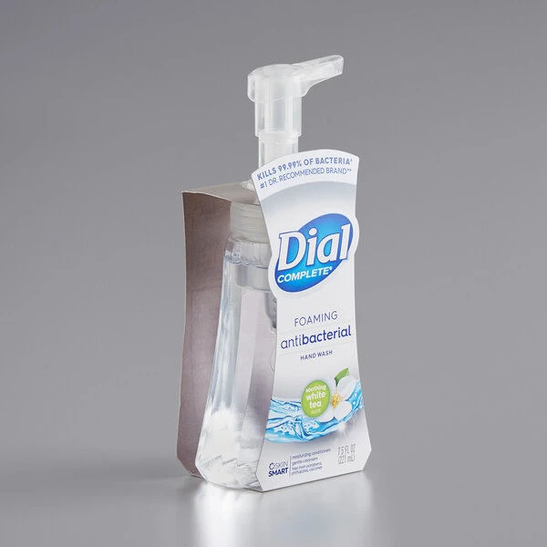 Dial® Dial DIA07973 Complete 7.5 Oz. White Tea And Vitamin E Antibacterial Foaming Hand Wash - 8/Case 4 Dial® Dial DIA07973 Complete 7.5 Oz. White Tea And Vitamin E Antibacterial Foaming Hand Wash - 8/Case - Image 2