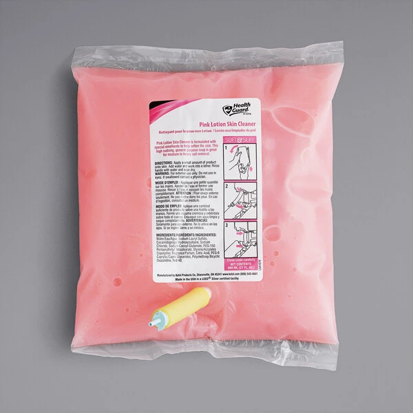 Kutol 5665 Health Guard 800 ML Boxless Bag-In-Box Pink Lotion Skin Cleaner - 12/Case 4 Kutol 5665 Health Guard 800 ML Boxless Bag-In-Box Pink Lotion Skin Cleaner - 12/Case - Image 2