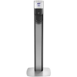 Purell® 7316-DS-SLV Messenger™ ES6 1200 ML Graphite Automatic Hand Sanitizer Dispenser With Graphite Panel Floor Stand