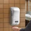 San Jamar SH970SS Summit Rely Silver Hybrid Automatic Hand Soap, Sanitizer, And Lotion Dispenser - 5 1/2" X 4" X 12" -Rubbermaid shop 2378157