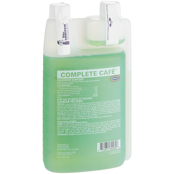 Urnex 15-CCF-UX1DN-02 1 Liter / 33.814 Oz. Complete Cafe Coffee Equipment Sanitizer 4 Urnex 15-CCF-UX1DN-02 1 Liter / 33.814 Oz. Complete Cafe Coffee Equipment Sanitizer - Image 2