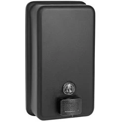American Specialties, Inc. 10-0347-41 Matte Black Surface-Mounted Vertical Liquid Soap Dispenser